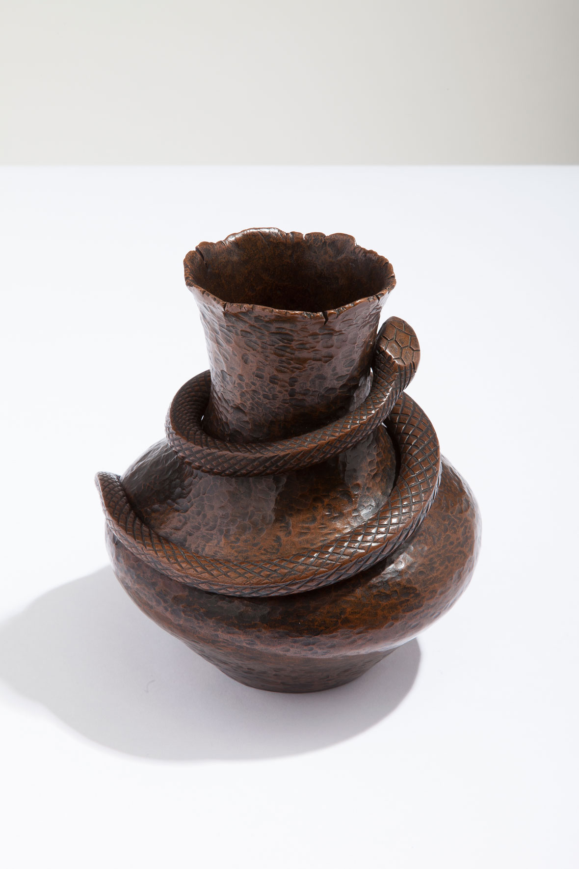 Dunand Snake Vase